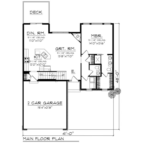 Craftsman House Plan First Floor - Springwater Craftsman Home 051D-0856 - Shop House Plans and More