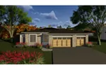 Contemporary House Plan Front of Home - Sylvan Modern Ranch Home 051D-0857 - Shop House Plans and More