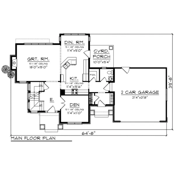 Craftsman House Plan First Floor - Jennings Cove Craftsman Home 051D-0863 - Search House Plans and More