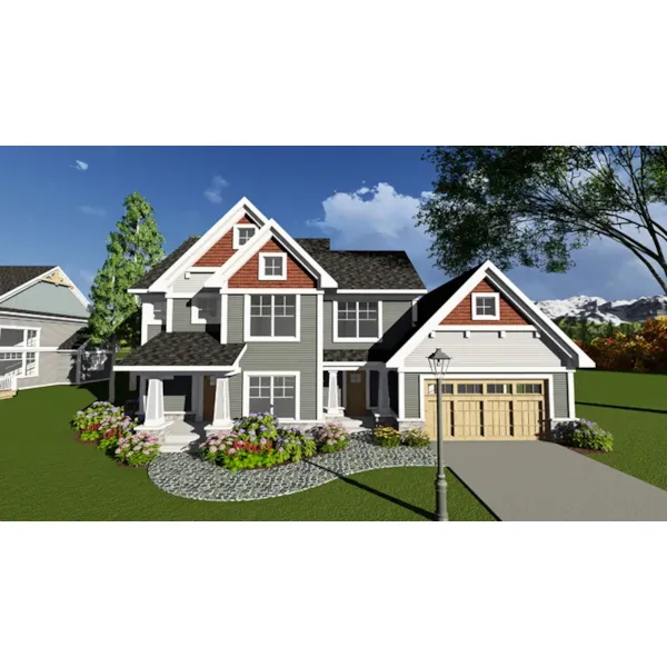 Craftsman House Plan Front of Home - Jennings Cove Craftsman Home 051D-0863 - Search House Plans and More