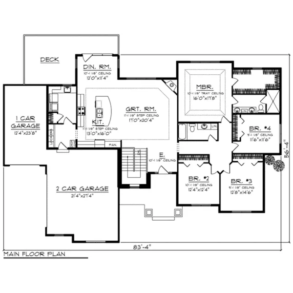 Craftsman House Plan First Floor - Palmer Lane Craftsman Home 051D-0866 - Shop House Plans and More