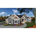 Craftsman House Plan Front of Home - Palmer Lane Craftsman Home 051D-0866 - Shop House Plans and More