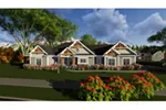 Craftsman House Plan Front of Home - Robinsons Way Ranch Home 051D-0868 - Shop House Plans and More