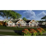 Craftsman House Plan Front of Home - Robinsons Way Ranch Home 051D-0868 - Shop House Plans and More