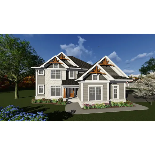 Craftsman House Plan Front of Home - Sweetberry Craftsman Home 051D-0869 - Shop House Plans and More