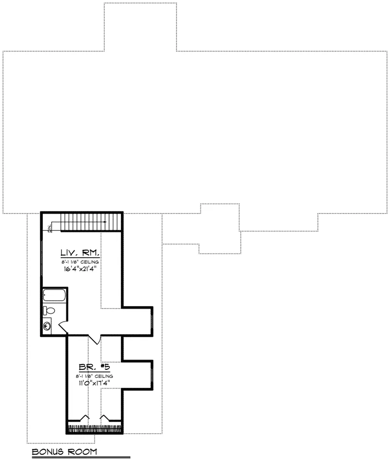 Ranch House Plan Second Floor - Woodlawn Ranch Home 051D-0873 - Shop House Plans and More