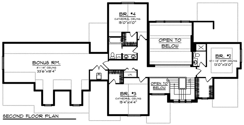 Craftsman House Plan Second Floor - Abbey Bend Craftsman Home 051D-0877 - Search House Plans and More