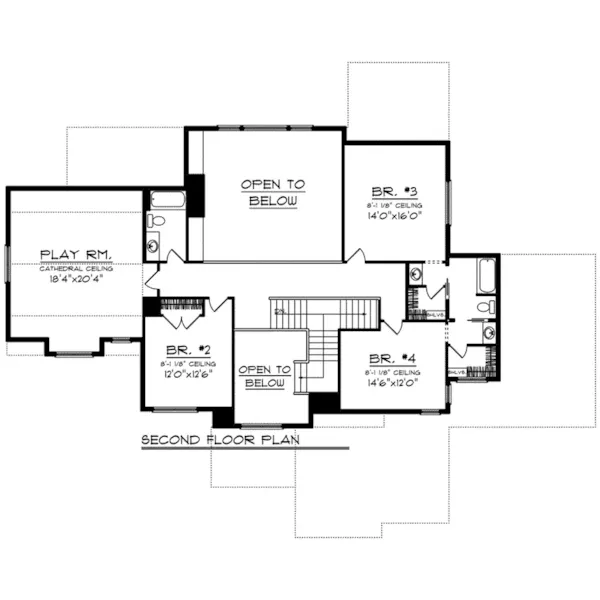 Craftsman House Plan Second Floor - Carleigh Hill Luxury Craftsman Home 051D-0881 - Search House Plans and More