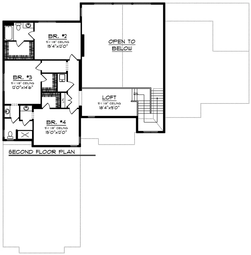 Craftsman House Plan Second Floor - Elmhaven Rustic Ranch Home 051D-0882 - Search House Plans and More