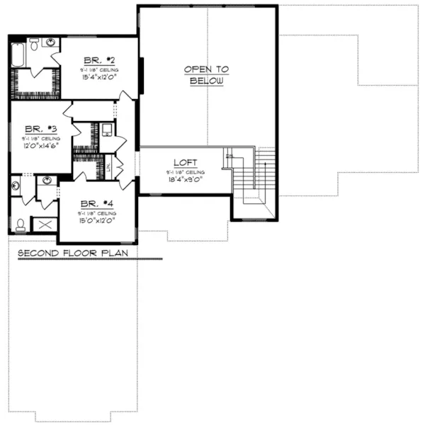 Craftsman House Plan Second Floor - Elmhaven Rustic Ranch Home 051D-0882 - Search House Plans and More