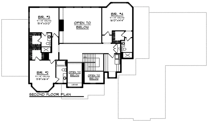 Craftsman House Plan Second Floor - Harmony Haven Luxury Home 051D-0885 - Search House Plans and More