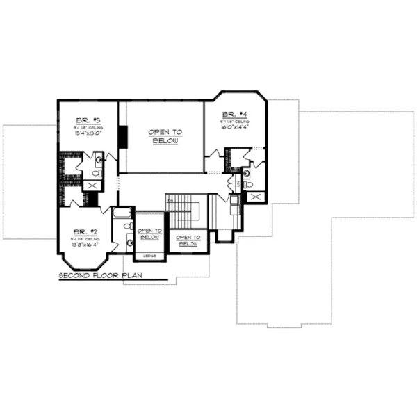 Craftsman House Plan Second Floor - Harmony Haven Luxury Home 051D-0885 - Search House Plans and More