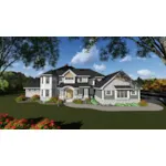 Craftsman House Plan Front of Home - Harmony Haven Luxury Home 051D-0885 - Search House Plans and More