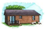 Cabin & Cottage House Plan Rear Photo 01 - Marney Shingle Ranch Home 051D-0888 - Shop House Plans and More