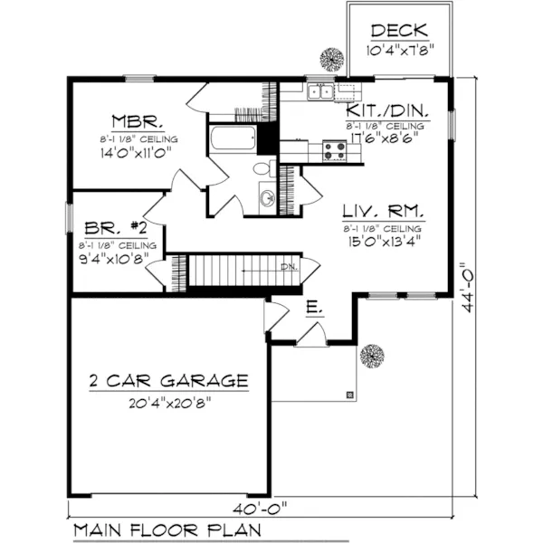 Traditional House Plan First Floor - Sherwood Cove Ranch Home 051D-0889 - Shop House Plans and More