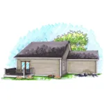 Ranch House Plan Rear Photo 01 - Merrimac Ranch Home 051D-0892 - Shop House Plans and More