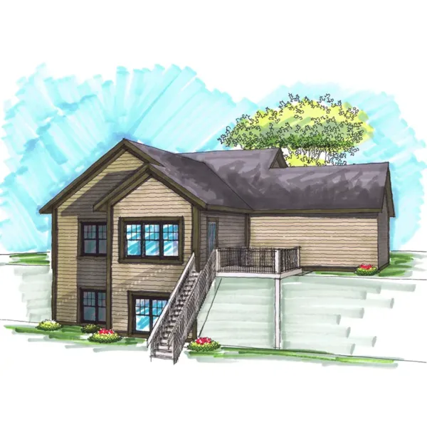 Ranch House Plan Rear Photo 01 - Aaron Woods Rustic Home 051D-0895 - Search House Plans and More