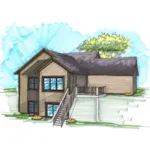 Ranch House Plan Rear Photo 01 - Aaron Woods Rustic Home 051D-0895 - Search House Plans and More