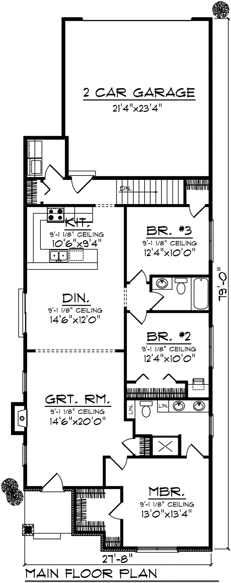 Ranch House Plan First Floor - Allie Creek Shingle Home 051D-0896 - Search House Plans and More