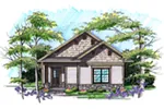 Ranch House Plan Front of Home - Allie Creek Shingle Home 051D-0896 - Search House Plans and More