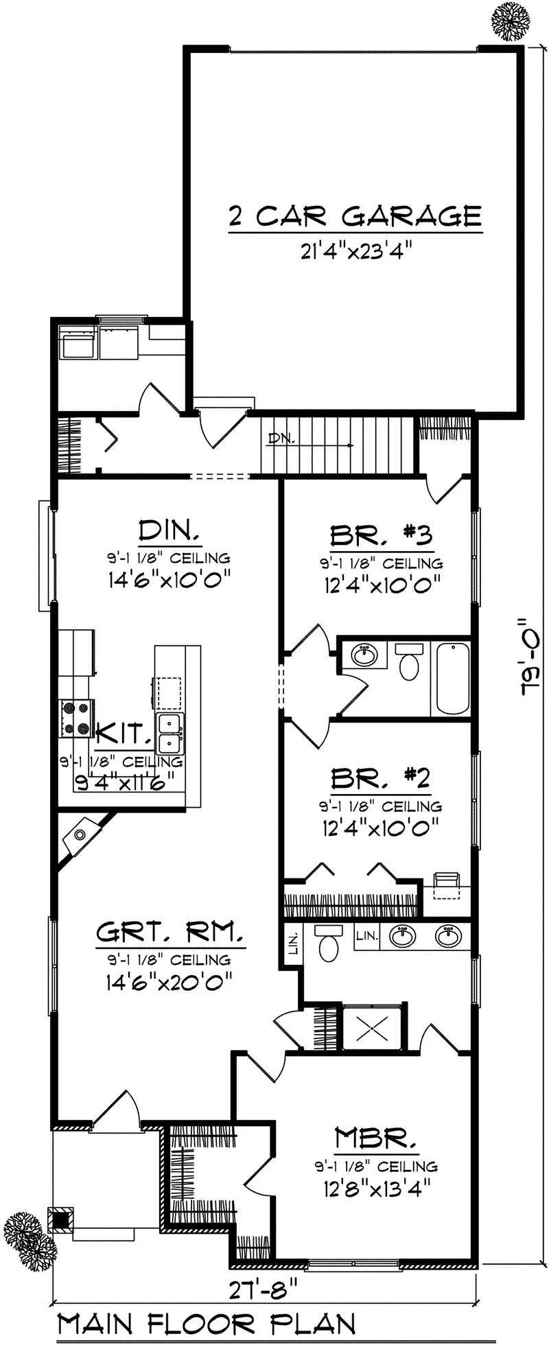 Ranch House Plan First Floor - Copley Creek Craftsman Cottage 051D-0898 - Search House Plans and More