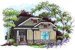 Ranch House Plan Front of Home - Copley Creek Craftsman Cottage 051D-0898 - Search House Plans and More