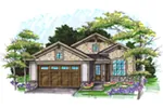 Craftsman House Plan Front of Home - Hankins Craftsman Ranch Home 051D-0899 - Search House Plans and More