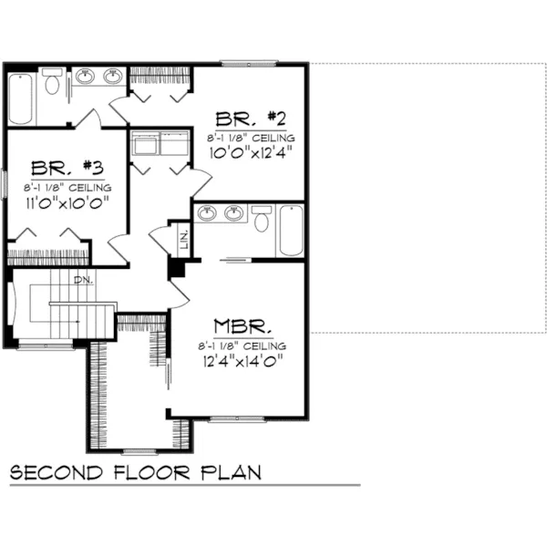 Traditional House Plan Second Floor - Northlind Neoclassical Home 051D-0902 - Shop House Plans and More