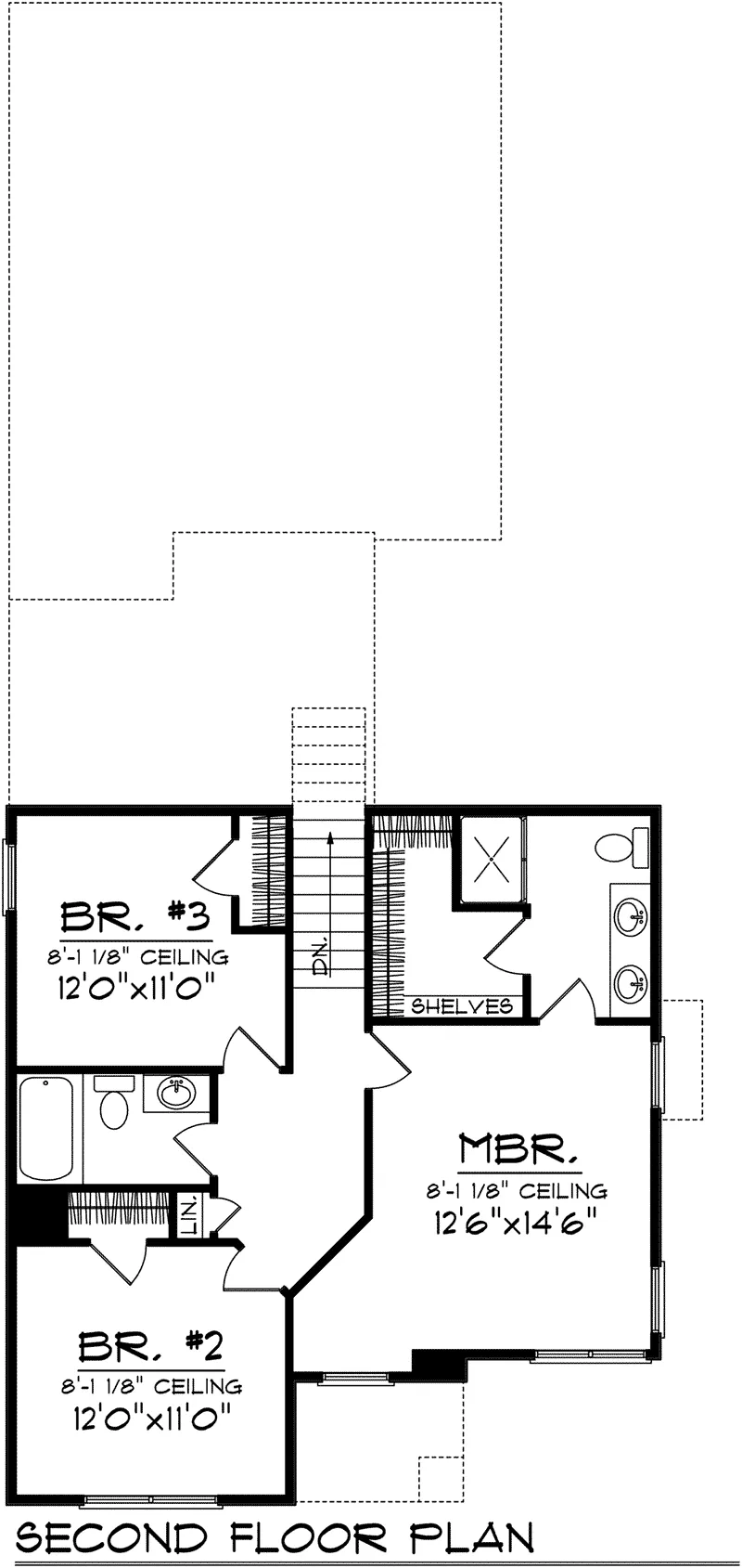European House Plan Second Floor - Olwen English Tudor Home 051D-0903 - Shop House Plans and More