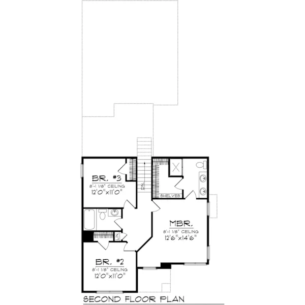 Traditional House Plan Second Floor - Olwen English Tudor Home 051D-0903 - Shop House Plans and More