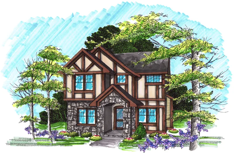 European House Plan Front of Home - Olwen English Tudor Home 051D-0903 - Shop House Plans and More