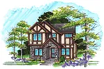 Traditional House Plan Front of Home - Olwen English Tudor Home 051D-0903 - Shop House Plans and More