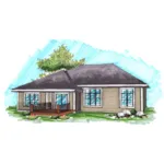 Ranch House Plan Rear Photo 01 - Stonewood Bend Ranch Home 051D-0905 - Shop House Plans and More