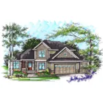 Traditional House Plan Front of Home - Point Prairie Traditional Home 051D-0907 - Shop House Plans and More