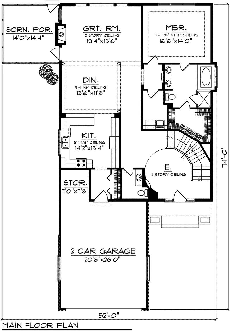 Ranch House Plan First Floor - Radford Way Traditional Home 051D-0909 - Shop House Plans and More