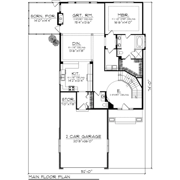 Craftsman House Plan First Floor - Radford Way Traditional Home 051D-0909 - Shop House Plans and More