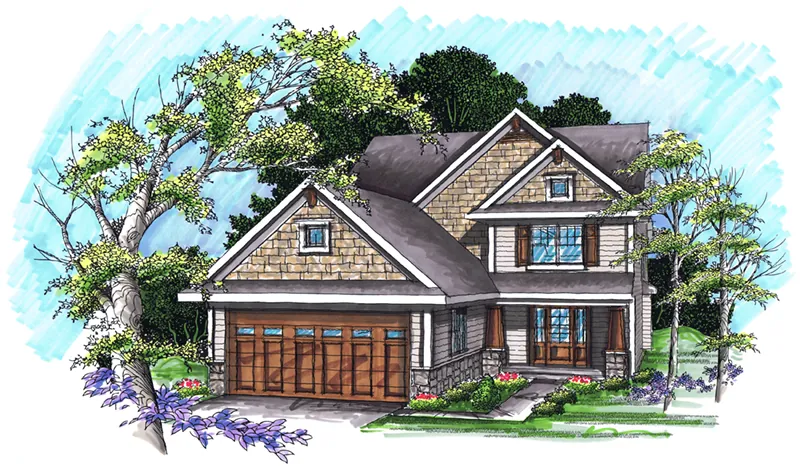 Ranch House Plan Front of Home - Radford Way Traditional Home 051D-0909 - Shop House Plans and More