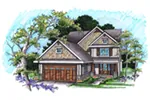 Ranch House Plan Front of Home - Radford Way Traditional Home 051D-0909 - Shop House Plans and More