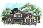 Craftsman House Plan Front of Home - Frances Brook Rustic Home 051D-0911 - Search House Plans and More