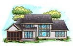 Craftsman House Plan Rear Photo 01 - Frances Brook Rustic Home 051D-0911 - Search House Plans and More