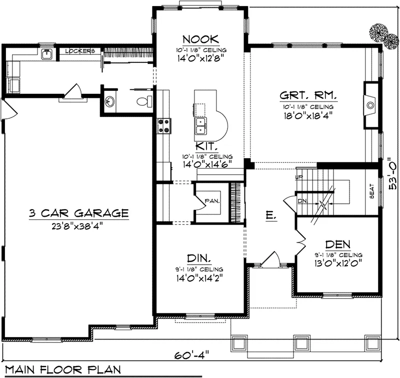 Craftsman House Plan First Floor - Abbot Mill Craftsman Home 051D-0912 - Search House Plans and More
