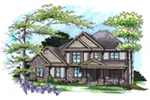 Traditional House Plan Front of Home - Abbot Mill Craftsman Home 051D-0912 - Search House Plans and More