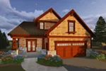Rustic House Plan Front of Home - Owen Point Craftsman Home 051D-0915 - Shop House Plans and More