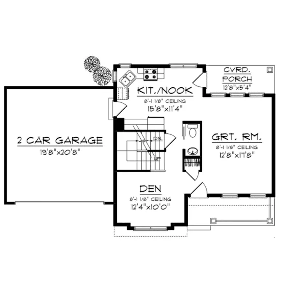 First Floor - Zinnia Hill Two-Story Home 051D-0919 - Shop House Plans and More