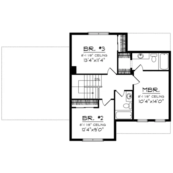 Second Floor - Zinnia Hill Two-Story Home 051D-0919 - Shop House Plans and More