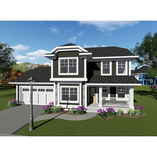 Front of Home - Zinnia Hill Two-Story Home 051D-0919 - Shop House Plans and More