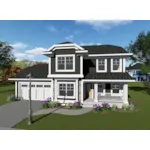 Front of Home - Zinnia Hill Two-Story Home 051D-0919 - Shop House Plans and More