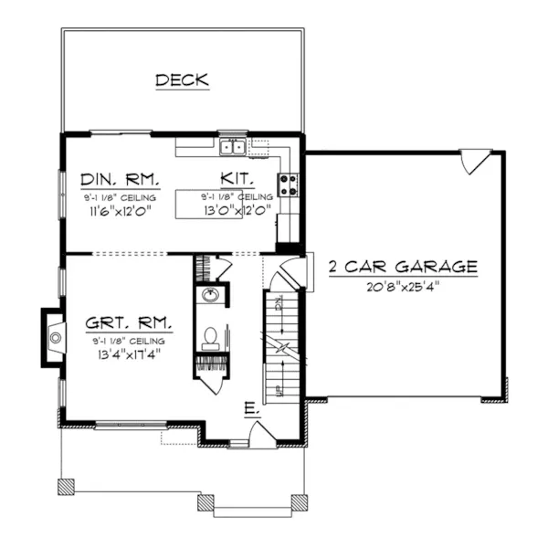 First Floor - Sandro Prairie Style Home 051D-0920 - Shop House Plans and More