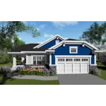 Ranch House Plan Front of Home - Ares Farm Craftsman Home 051D-0923 - Shop House Plans and More