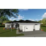 Ranch House Plan Front of Home - Radko Contemporary Ranch Home 051D-0930 - Shop House Plans and More